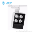 Foco de carril LED rectangular regulable LEDER